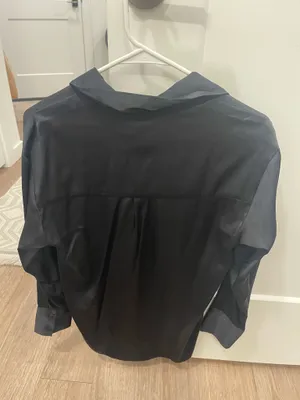 Satin Button Down Abercrombie Long Sleeve thumbnail 4
