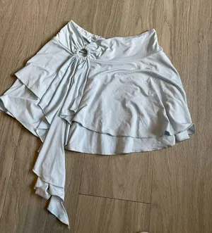 Urban Outfitters Light Blue Asymmetric Ruffle Mini Skirt with Ring Detail thumbnail 1