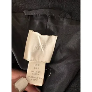 H&M Black Trench Coat Small | Faux Fur Collar Hooded Belted Winter Coat thumbnail 6