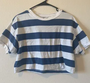 Wild Fable Striped Crop Top thumbnail 1