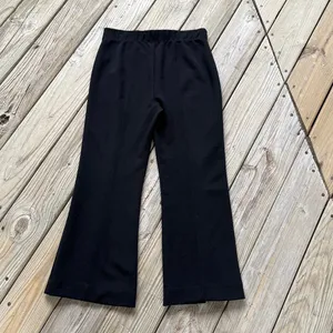 Anthropologie Maeve The Margot Kick-Flare Cropped Pants Black Size M thumbnail 6