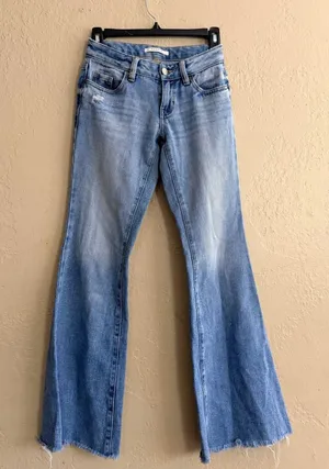 PacSun Light Blue Flare Jeans, waist 13", inseam 30", rise 7" thumbnail 1