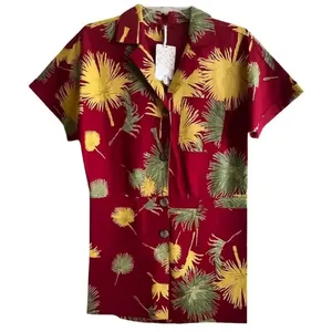 Free People Malibu Red Printed Romper, S thumbnail 7