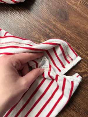 J Crew Women’s Red and White Striped Boatneck Nautical Long Sleeve Cotton Tee- S thumbnail 7