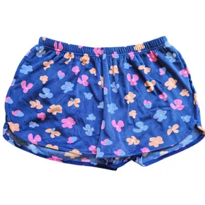 Marleylilly Pajama Women M Blue Floral Plush Long‎ Sleeve Short Set thumbnail 2