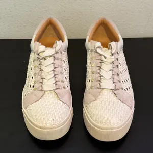 Joie Woven Platform Sneakers Womens 38.5 US 8.5 Basket Wear Flatform Lace Up Shoes thumbnail 4