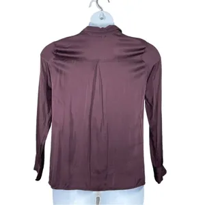 Young Fabulous & Broke Susan Blouse Small Plum Raisin Hidden Button Front NWOT thumbnail 11