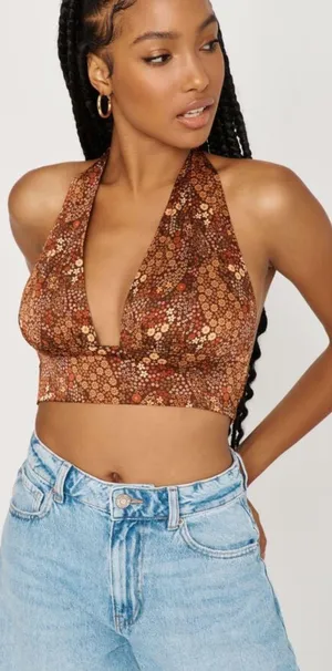 Garage Satin Halter Top thumbnail 1