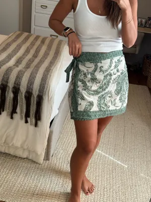 Commence Wrap Linen Skirt  thumbnail 2