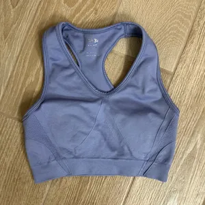 AYBL Racerback Sports Bra in Dusty Lavender Blue thumbnail 1