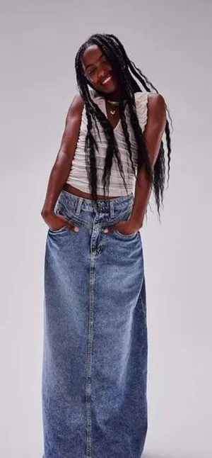 Free People Denim Skirt thumbnail 1