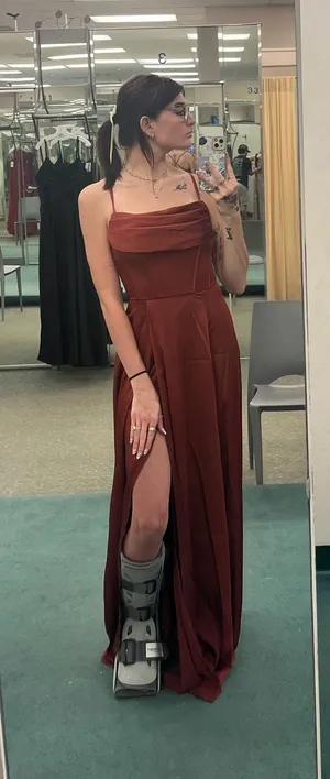 Burnt Sienna bridesmaid dress thumbnail 1
