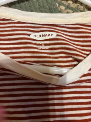 Old Navy Red striped long sleeve shirt thumbnail 3