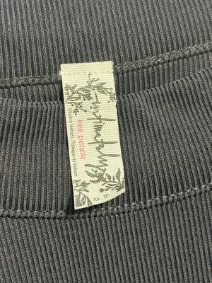 Free People Intimately Charcoal Grey Crew Neck Half Sleeve Ribbed Top XS thumbnail 4