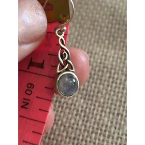 Lot a620 925 sterling silver earrings 1 1/4 inch long thumbnail 7