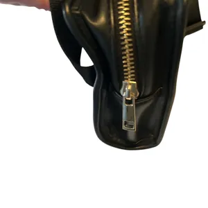 Amanda Uprichard NY Black Vegan Leather Quilted Fanny Pack Belt‎ Bag thumbnail 6