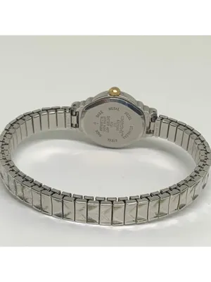 Vintage watch-it women watch silver gold tone 20mm quartz analog 6.5” running thumbnail 6
