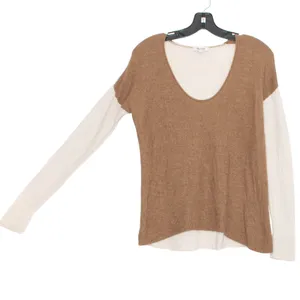 Madewell Sweater Merino Wool Alpaca Minimalist Neutral Scandi Colorblock Small thumbnail 7