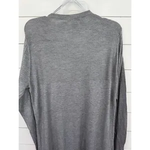 CHELSEA & THEODORE Cardigan Duster Sz L Mist Grey Heather Open Front Long Sleeve thumbnail 6