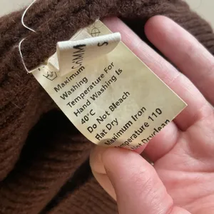 Commense Womens Sweater Brown Ribbed Knit Polo Collar Long Sleeve Small thumbnail 5