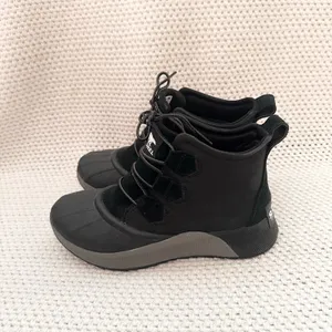 Sorel Black Gray Out 'N About III Classic Waterproof Ankle Boot NWOB 7.5 NL4431 thumbnail 4