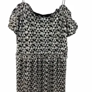 Zara Metallic silver black Cocktail mini Dress thumbnail 5