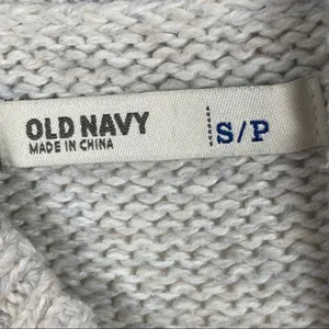 OLD NAVY Cream Knit Short Sleeves Toggle Closure Cardigan Small Neutral Boho thumbnail 3