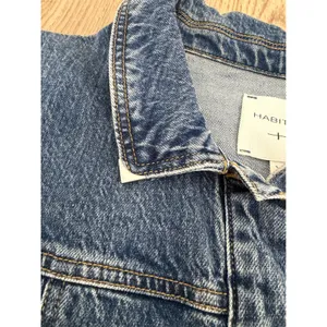 Habitual Blue Denim Mini Shirt Dress‎ Short Sleeve Button Front XL thumbnail 10