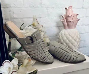 Chase and Chloe Grey Bliss Mules thumbnail 4