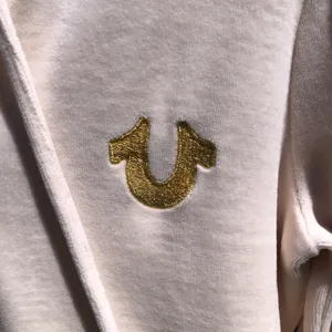 True Religion velour Cream Full zip up hoodie Sweatshirt M thumbnail 3