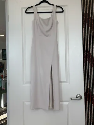 Aritzia Babaton 90s Slit Midi Dress Matte Pearl 00 thumbnail 2