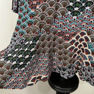 Maeve by Anthropologie Geometric Quirky Printed 70s Long Sleeve Dress SzXS thumbnail 5