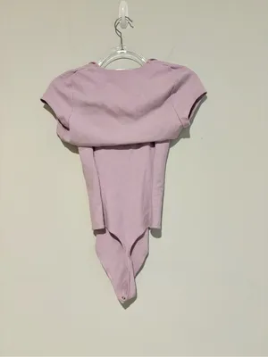 American Eagle Outfitters Ribbed‎ Bodysuit & Shrug cardigan lilac purple medium thumbnail 2
