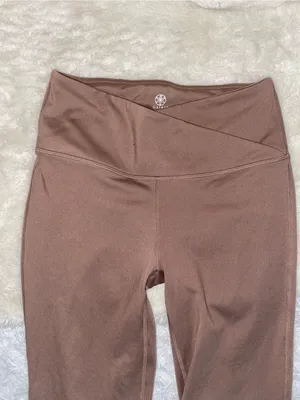 Gaiam Women's mocha Brown Athletic Flare Pants leggings woman’s small stretchy thumbnail 3