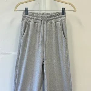 Karin Mathhews Gray Wide Leg Sweatpants Drawstring Waist Lounge Pants Small Soft thumbnail 3