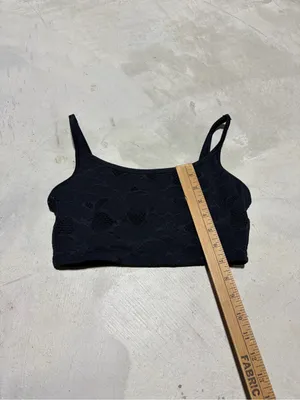 Aerie Black Lace bikini scoop Top swim small thumbnail 5