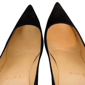 Christian‎ Louboutin Pigalle 100 Black Suede Pumps Stiletto Heels Size EU 37 thumbnail 11