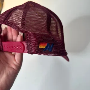 Aviator Nation Vintage Trucker Bolt Hat Maroon One Size thumbnail 3