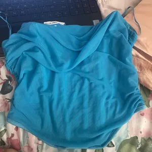 NWOT american threads turquoise strapless corset top. Size Large thumbnail 7