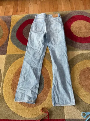 Aritzia Denim Forum The Joni High Rise Loose Jeans 29” Inseam Light Wash Size 23 thumbnail 4