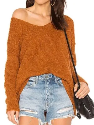 Free People Lofty V-neck Sweater thumbnail 2