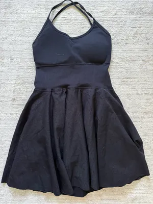 SHEIN Black Halter Peplum Mini Dress with Shorts (Size XS) thumbnail 3