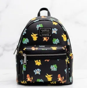 Loungefly Pokémon Starters Mini Backpack Pikachu Charmander Bulbasaur Bag thumbnail 1
