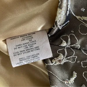 Jessica McClintock Gold Strapless Fit Flare Dress Floral Overlay Party‎ 2 Retro thumbnail 10