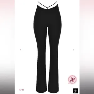 HOUSE OF CB Black Layla V‎ Front Trousers NWOT Size S thumbnail 13