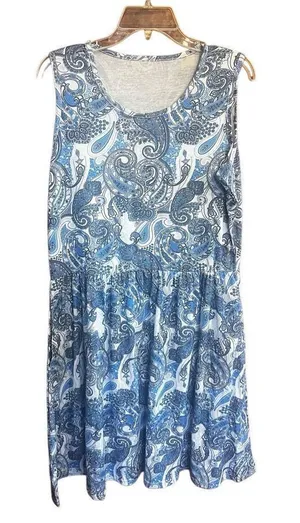 No Brand Knit Printed Tank Dress Sz XL NWOT thumbnail 1