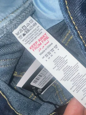 NWT PrettyLittleThing Dark Blue Wide Leg Jeans size Petite 2 thumbnail 4