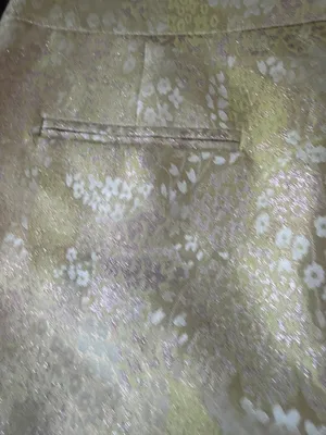 J. Crew Yellow Green Gold Brocade Metallic Shorts Size 2 NWT New thumbnail 9