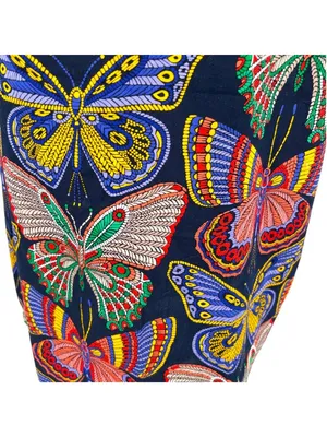 Trina Turk Resort Welton Butterfly Off-Shoulder Dress Multicolor Size Medium thumbnail 5