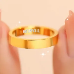 Women’s Luxury Collection 18k Gold Plated 4mm Polished Finish Band Size 6 thumbnail 5